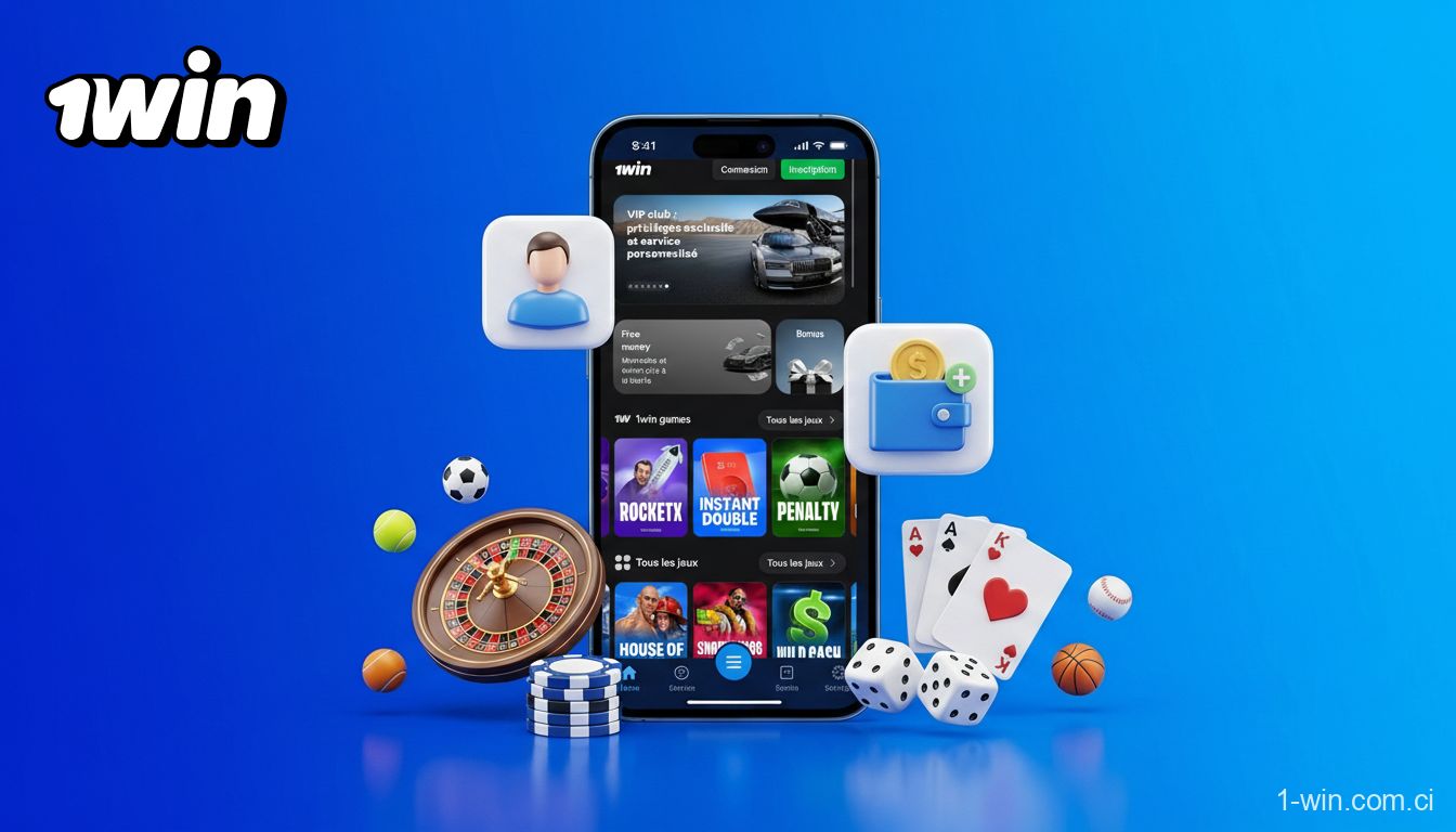 Pour jouer sur l'application 1win, les joueurs de Côte d'Ivoire doivent s'inscrire, approvisionner leur compte et parier en ligne