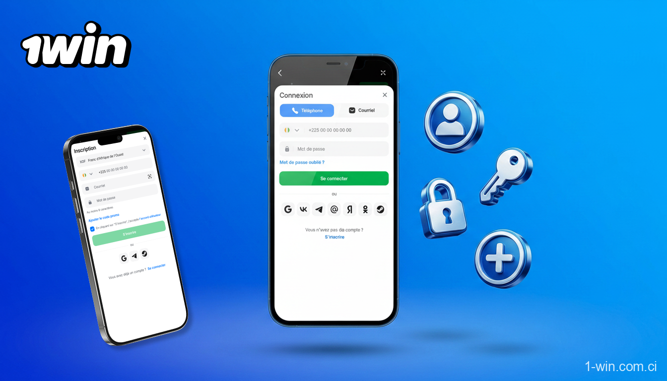 L'inscription et la connexion à l'application 1win ne prennent pas beaucoup de temps et permettent un accès rapide et sécurisé
