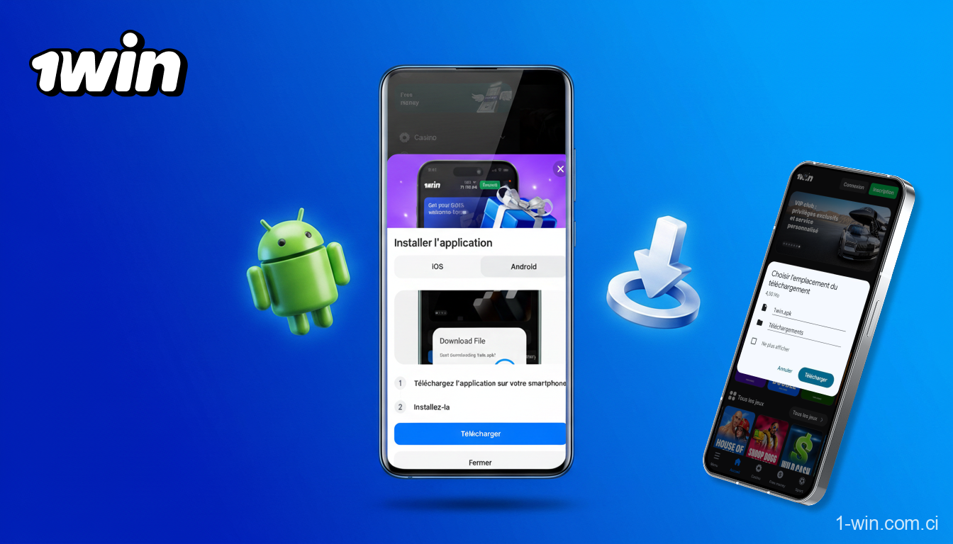 Téléchargez l'APK 1win pour Android depuis le site et installez-le en quelques minutes